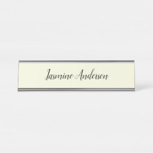 Porte-nom Pour Bureau Couleur Beige minimaliste moderne professionnelle