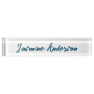 Porte-nom Pour Bureau Couleur bleu océan minimaliste moderne