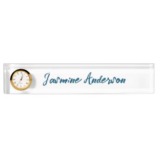 Porte-nom Pour Bureau Couleur bleu océan minimaliste moderne