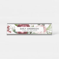 COULEUR D'EAU FLORALE BLANC ROSE BURGUNDY