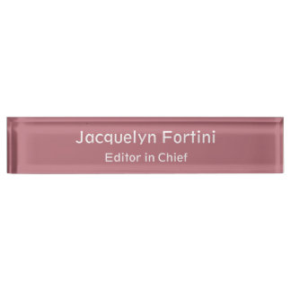 Porte-nom Pour Bureau Couleur or rose Plain élégant minimaliste moderne