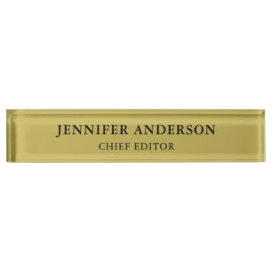 Porte-nom Pour Bureau Couleur Or Vegas Classique Professionnel Simple