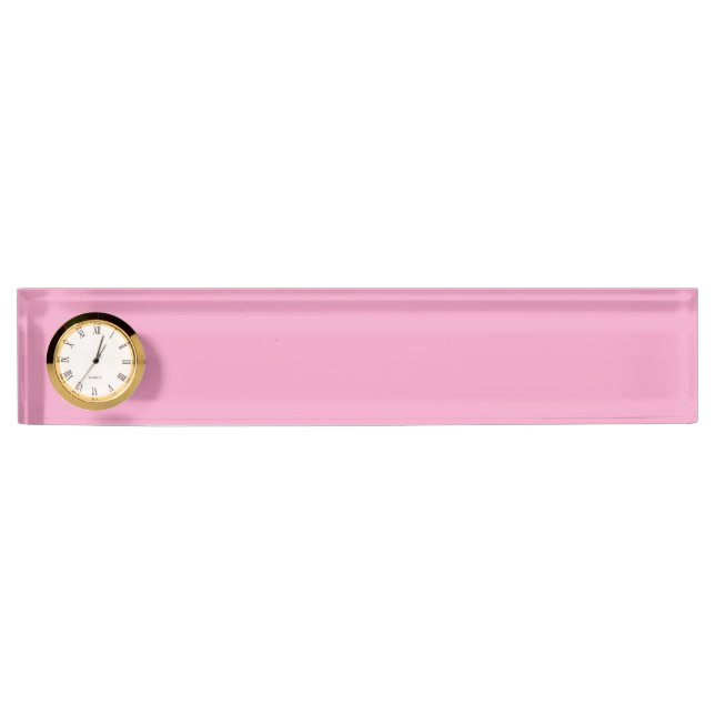Porte-nom Pour Bureau Couleur rose souple (Devant)