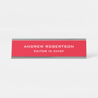 Porte-nom Pour Bureau Couleur rouge clair élégant minimaliste simple