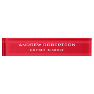 Porte-nom Pour Bureau Couleur rouge clair élégant minimaliste simple