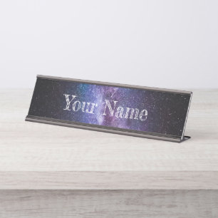 Porte-nom Pour Bureau Couleurs claires de la voie lactée
