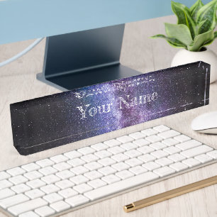 Porte-nom Pour Bureau Couleurs claires de la voie lactée
