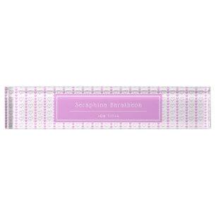 Porte-nom Pour Bureau Country Heart Stripe Motif Personnalisé