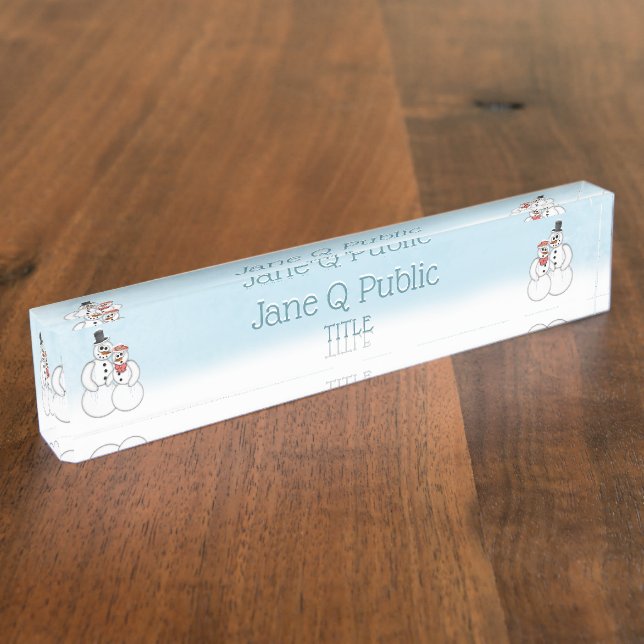 Porte-nom Pour Bureau Couple de motoneige (Taille)