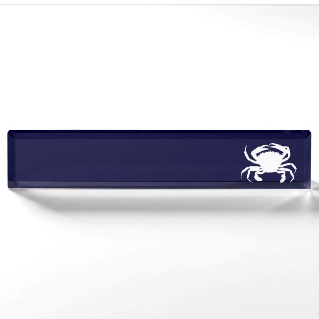 Porte-nom Pour Bureau Crabe de forme Choisissez vos couleurs (Devant)