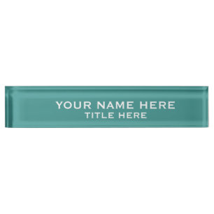 Porte-nom Pour Bureau Créer votre propre Turquoise