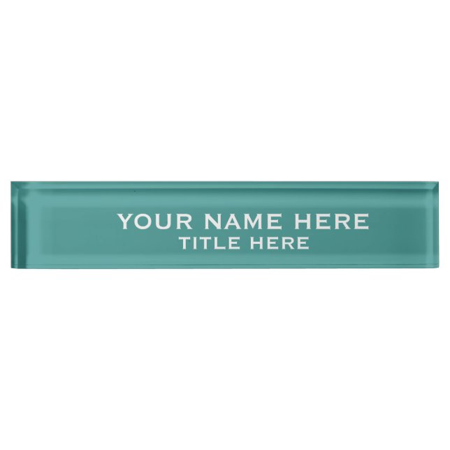 Porte-nom Pour Bureau Créer votre propre Turquoise (Devant)