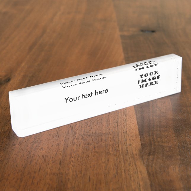 Porte-nom Pour Bureau Créez vos propres (Taille)