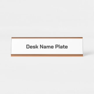 Porte-nom Pour Bureau Créez votre or rose standard personnalisé