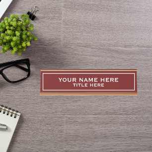 Porte-nom Pour Bureau Créez votre propre