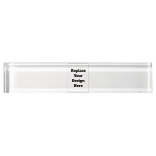 Porte-nom Pour Bureau Créez votre propre blanc