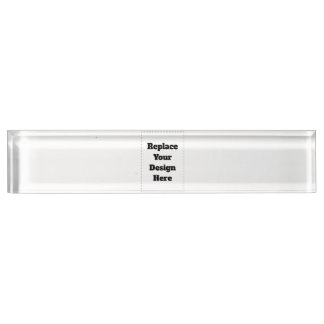 Porte-nom Pour Bureau Créez votre propre blanc