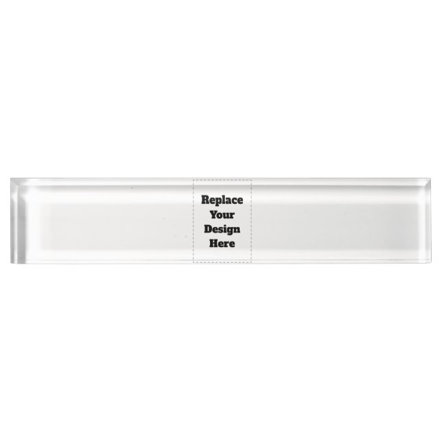 Porte-nom Pour Bureau Créez votre propre blanc  (Devant)