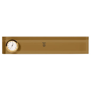 Porte-nom Pour Bureau Créez Votre Propre Marron