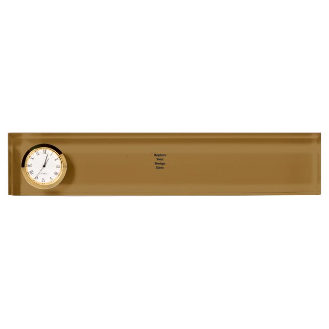 Porte-nom Pour Bureau Créez Votre Propre Marron (Devant)