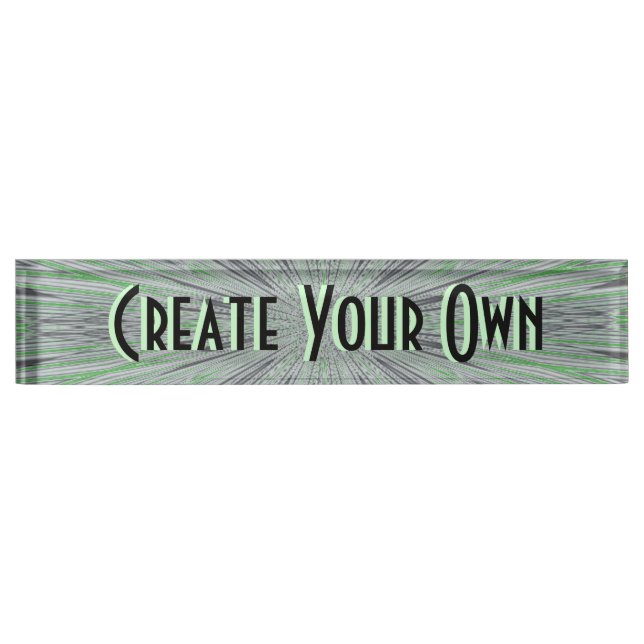 Porte-nom Pour Bureau Créez votre propre plaque signalétique (Devant)