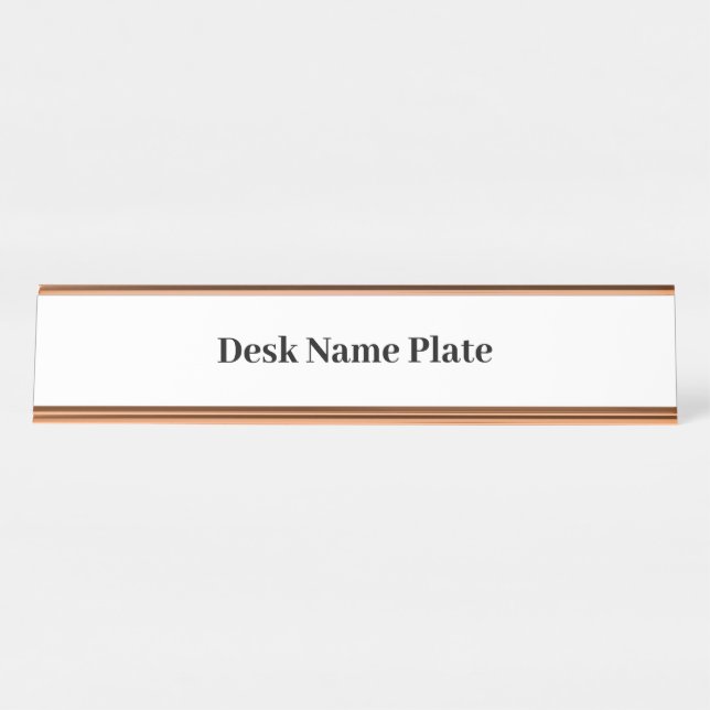 Porte-nom Pour Bureau Créez Votre Propre Promotion de Marque Simple (Devant)