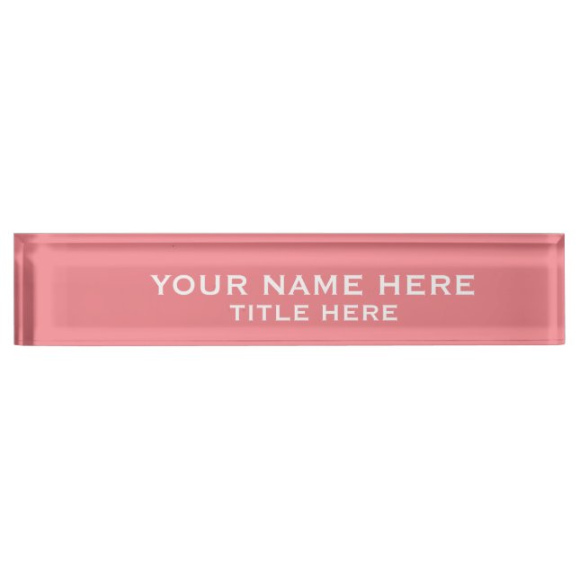 Porte-nom Pour Bureau Créez votre propre rose (Devant)