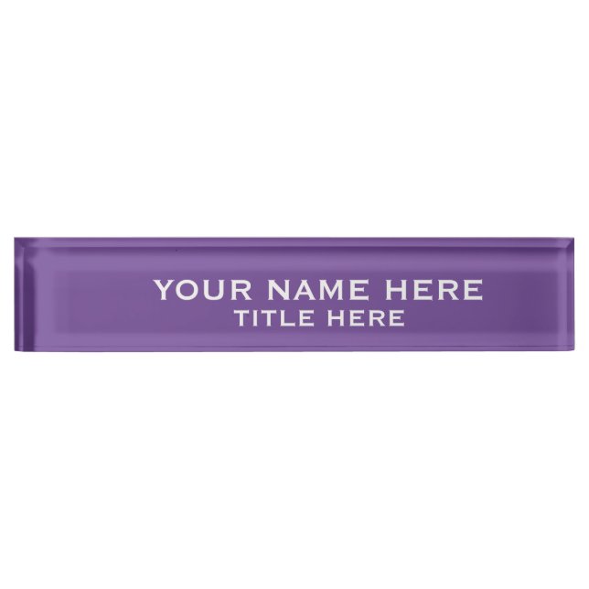 Porte-nom Pour Bureau Créez votre propre violet (Devant)