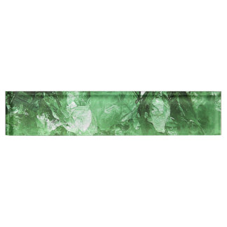 Porte-nom Pour Bureau Cristal vert