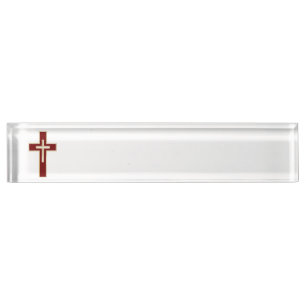 Porte-nom Pour Bureau Croix chrétienne