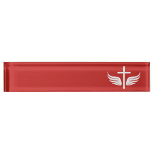 Porte-nom Pour Bureau Croix chrétienne