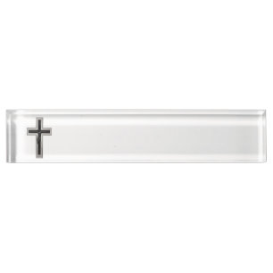 Porte-nom Pour Bureau Croix chrétienne