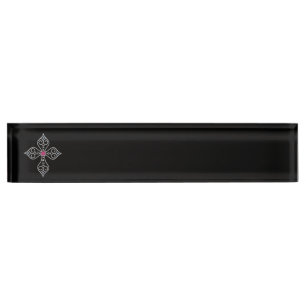 Porte-nom Pour Bureau Croix chrétienne