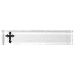 Porte-nom Pour Bureau Croix orthodoxe