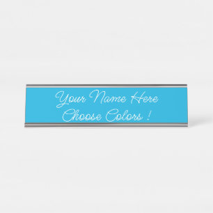 Porte-nom Pour Bureau Custom Colors and Text