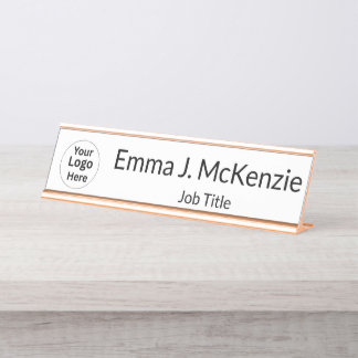 Porte-nom Pour Bureau Custom Logo & Name Desk Plate for Office