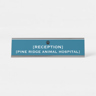 Porte-nom Pour Bureau Custom Office Reception Name Plate | VET & Medical