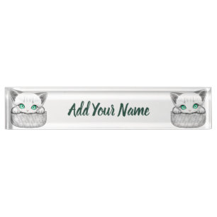 Porte-nom Pour Bureau Cute de chat et pointe joueuse à partir d'une poch
