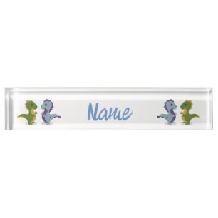 Porte-nom Pour Bureau Cute Dinosaur Paire Thunder_Cove