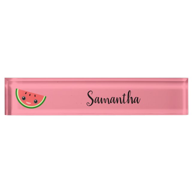 Porte-nom Pour Bureau Cute Watermelon (Devant)