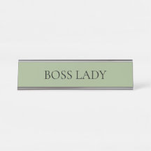 Dame patronne vert sauge minimaliste