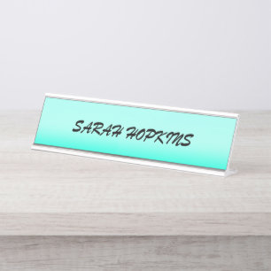 Porte-nom Pour Bureau Décor aquatique moderne Aquarelle Ressort nature