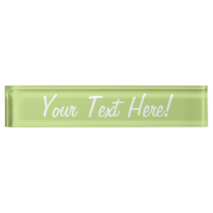 Porte-nom Pour Bureau Décor couleur vert Pastel Spring Prêt à Customiser
