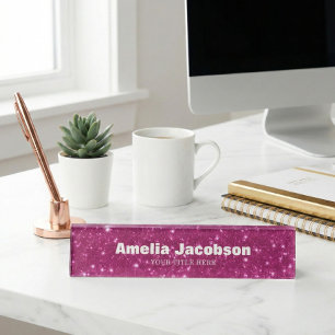 Porte-nom Pour Bureau Décor de bureau moderne personnalisé avec strass r