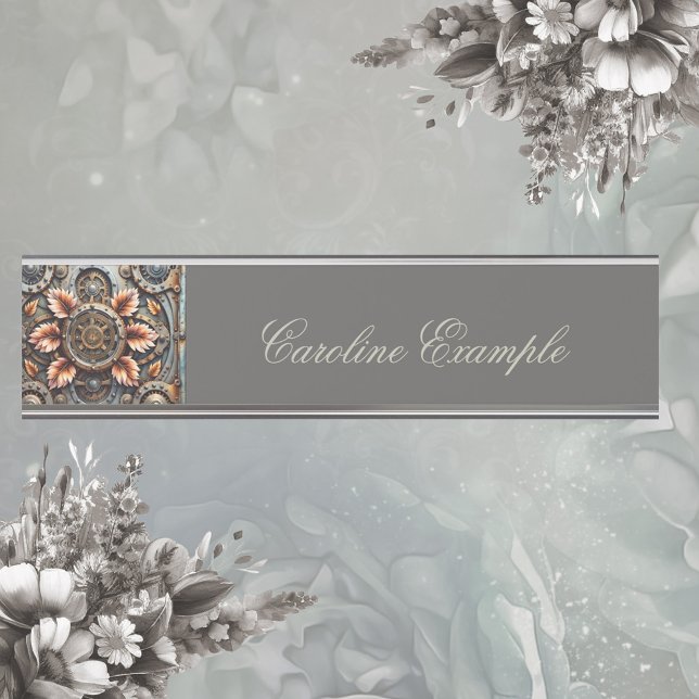 Porte-nom Pour Bureau Design à vapeur magnifique (Steampunk)