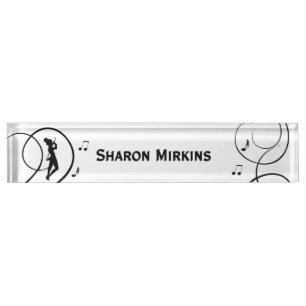 Porte-nom Pour Bureau Design de danse Tap personnel