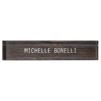 Porte-nom Pour Bureau Design en bois Brown Arrière - plan Plain lisible 