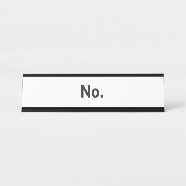 Porte-nom Pour Bureau Desk Name Plate: No. (Devant)