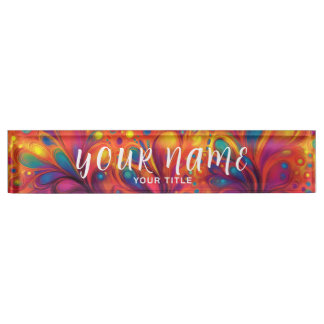 Porte-nom Pour Bureau dessin au crayon couleur
