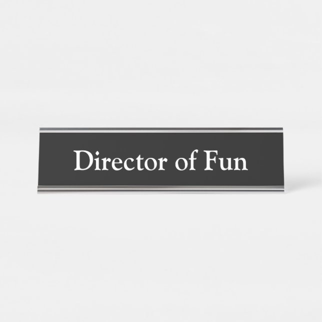 Porte-nom Pour Bureau Directeur d'amusement, (Devant)